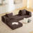 Foldable Modular Corduroy Sofa Bed Convertible Floor Couch , No Assembly Required for Living Room, Bedroom, or Office-128552533-127301826