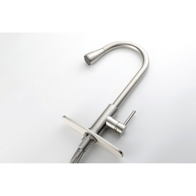 Robinet d'évier de cuisine à poignée simple avec douchette extractible