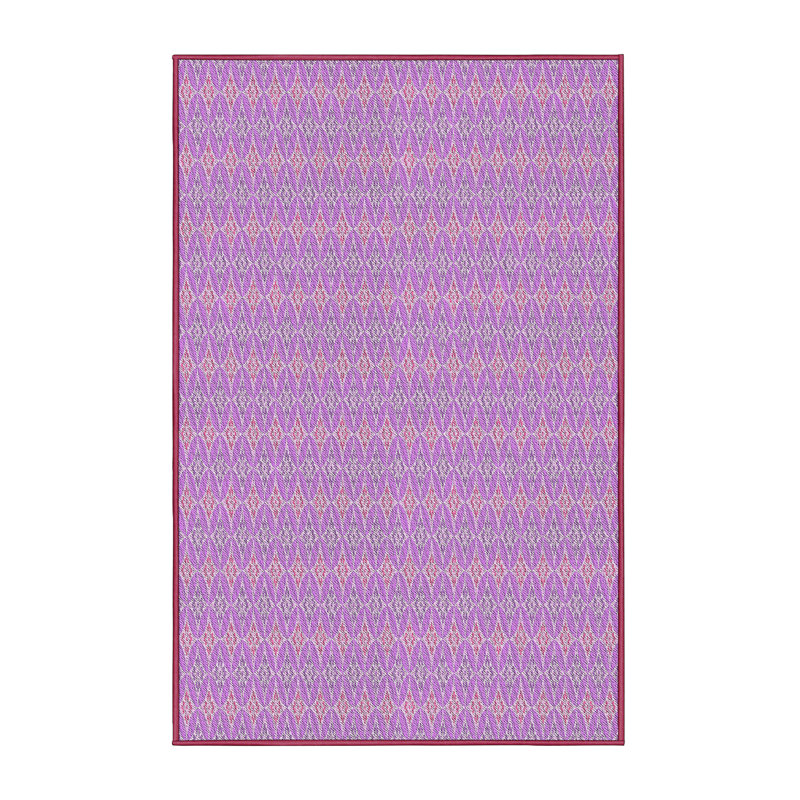 Tapis de zone rose à motif, Rectangle 2 pi x 4 pi