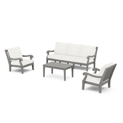 Ensemble de conversation à assise profonde et canapé 4 pièces POLYWOOD x Birch Lane Verlyn