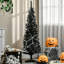 Arbre de Noël artificiel noir avec 294 extrémités de branches réalistes et support en plastique-420812434