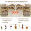 Grand support à vin mural à 4 niveaux, tablettes de bar avec lumières à DEL et porte-verre, tablettes flottantes en bois massif pour bouteilles de liqueur en fer, pour affichage mural complet de bar / restaurant (157,4 po / 400 cm)-133046500