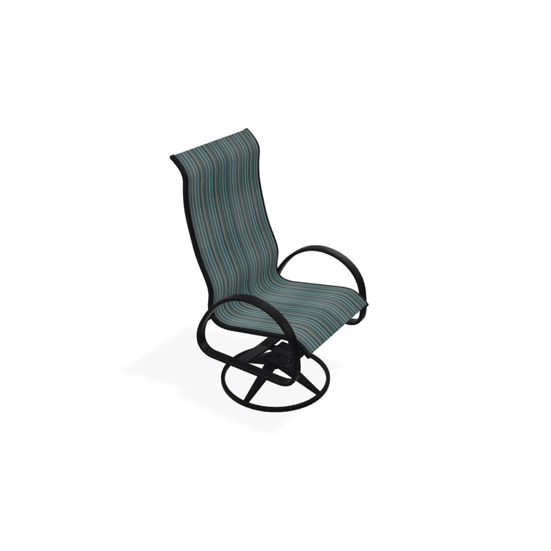 Fauteuil de patio pivotant Hiraku, Noir texturé, Vignoble