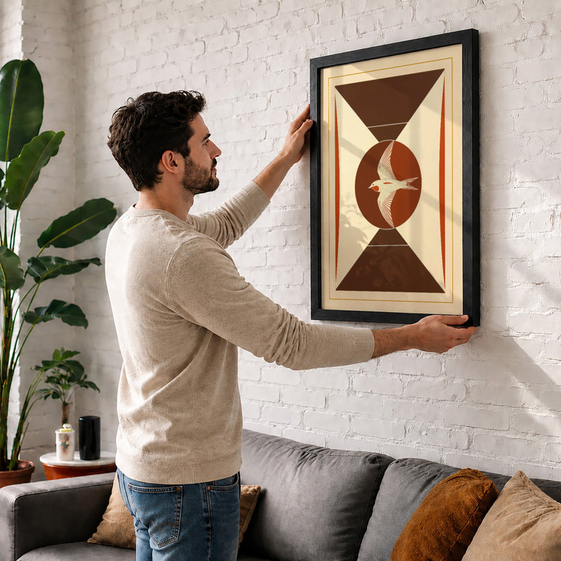 Flight Within Structure Art Deco - Print, A1 - 84.1 x 59.4 cm, Oak