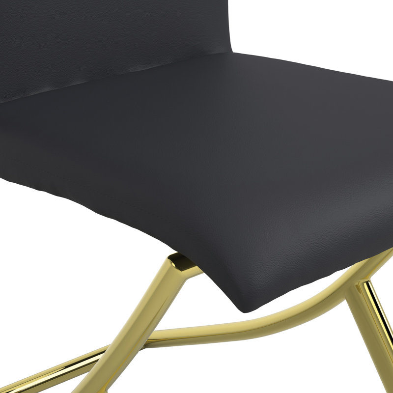 Chaise d'appoint rembourré, Noir