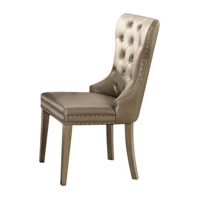 Faux Leather Upholstered Side Chair
