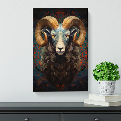 Ram Sheep Geometric No.2 - Print