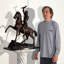 Bronze Remington Scalp Table Top Sculpture