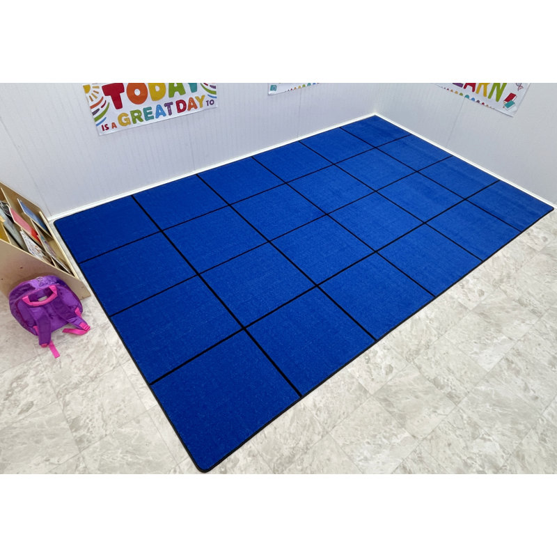 Tapis de salle à manger KidCarpet Blocks Tapis pour enfants, Rectangle 7 pi 6 po x 12 pi