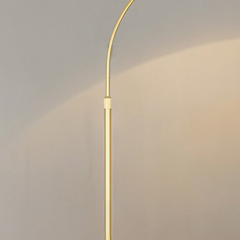 Lampe sur pied en rotin Arc, Or