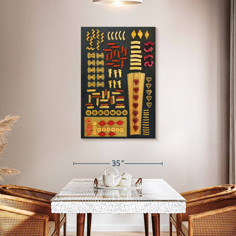 Yarlin Italian Coloured Pasta, 45" H x 30" W