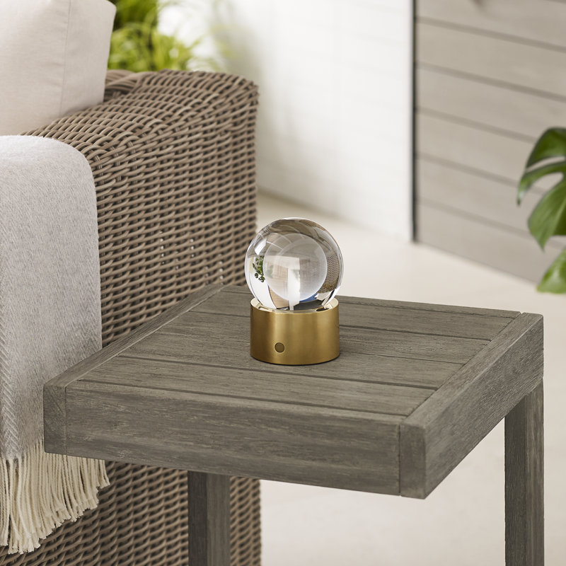 Mina Accent Rechargeable Table Lamp, Natural Brass