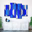 Abstract Blue Hexagons Multi Piece Canvas Print-103064195