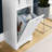 Tall Bathroom Storage Cabinet For Small Space, Floor Standing Cabinet For Living Room Bathroom Home Office Kitchen, 4 Adjustable Shelves & Laundry Hamper, Hidden Clothes Storage Space, White-1512727362