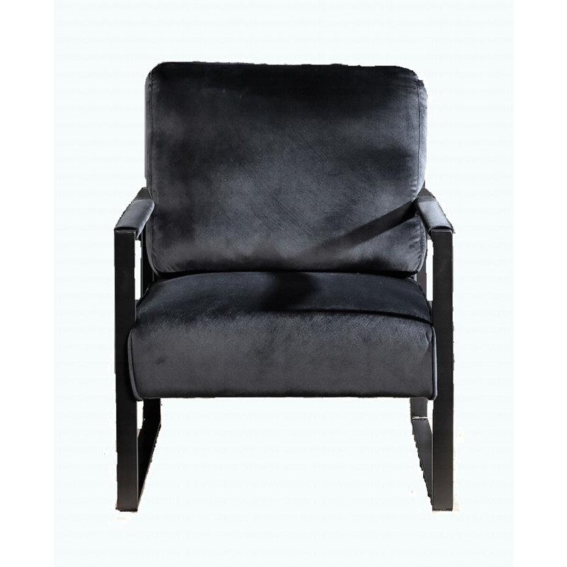 Fauteuil d'appoint moderne Mid Century, Noir
