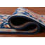 Tapis de couloir indien bleu Kazak
