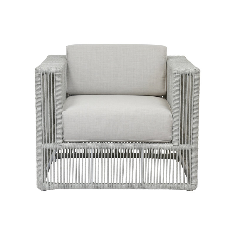 Milano Outdoor Lounge Chair, Echo Ash Sunbrella®, Gray