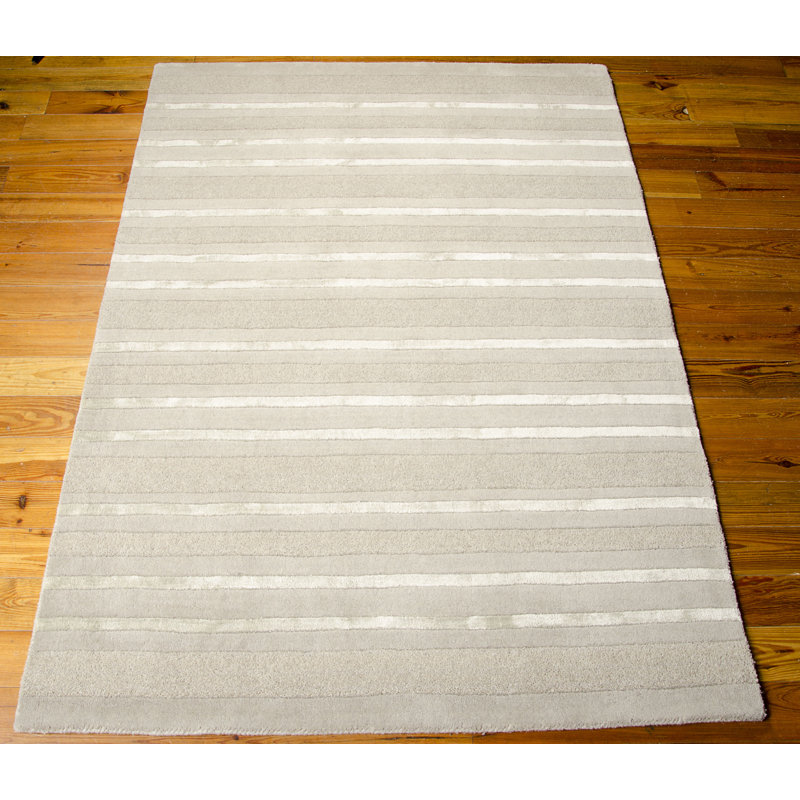 Sahara Striped Hand-Knotted Tangier Palm Indoor/Outdoor Area Rug, Rectangle 1'9" x 2'9"