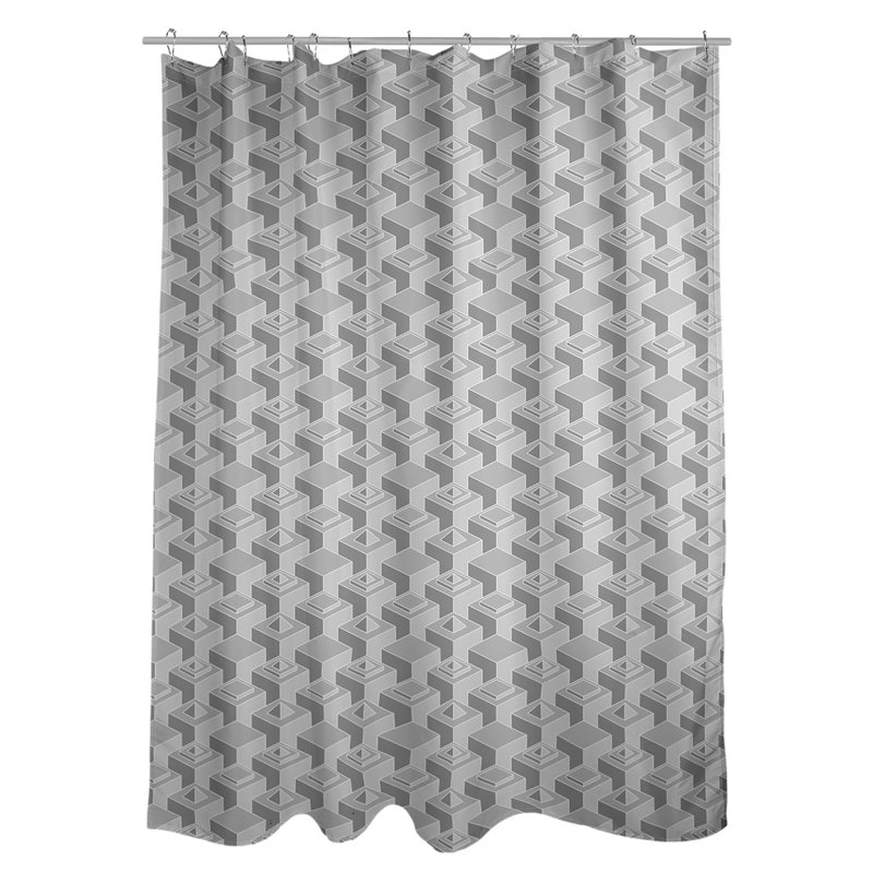 Rideau de douche simple Classic Skyscrapers, Gris