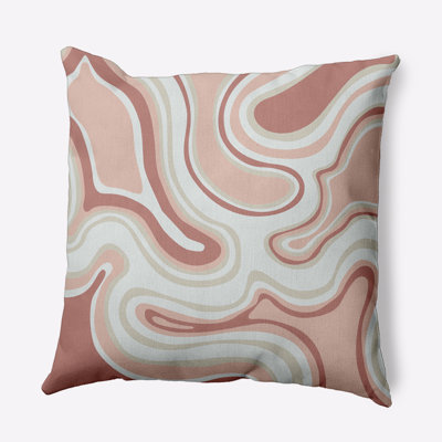 E By Design Polyester Throw Pillow In Orange