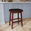 Ensemble de 2 tabourets de bar à hauteur de comptoir garniture cloutée décontractée-890207515