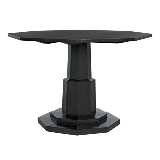 Noir Granada Round Solid Wood Dining Table & Reviews | Wayfair