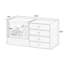 Organisateur de maquillage pour coiffeuse, organisateur de comptoir avec tiroirs, miroir