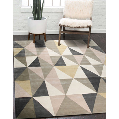 Trendy Classic Multicolor Hand Tufted Wool Multicolored Contemporary Transitional Area Rug