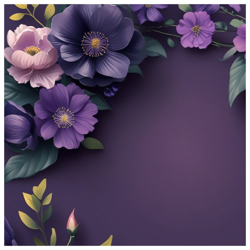 Couvertures florales mauves, 60in W x 80in H