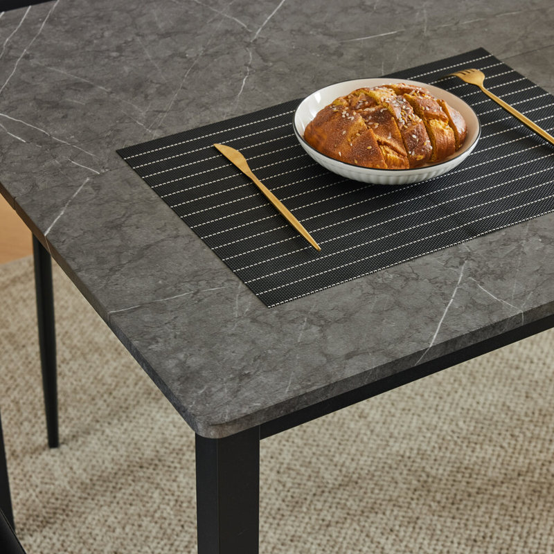 Kumasi Metal Base Dining Table, Gray, 29.92'' L x 47.24''