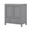 Meuble-lavabo de salle de bain avec lavabo simple, armoire de rangement de salle de bain avec 2 portes et un tiroir-116119086