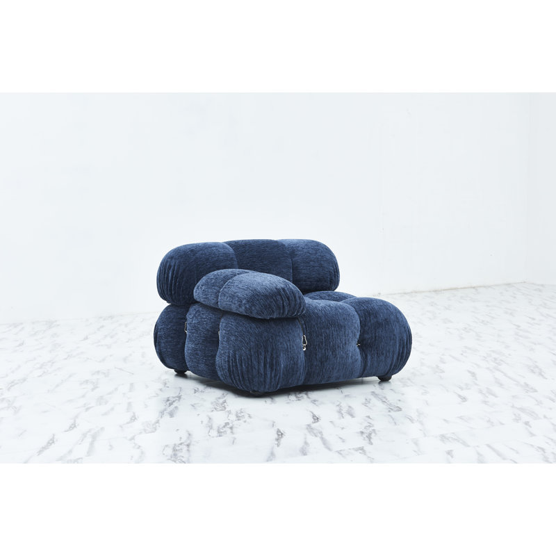 Zamara Upholstered Armchair, Blue 100% Polyester