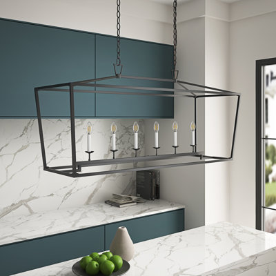 Luminaire de style campagnard à 6 lumières Carmeisha E12 40W