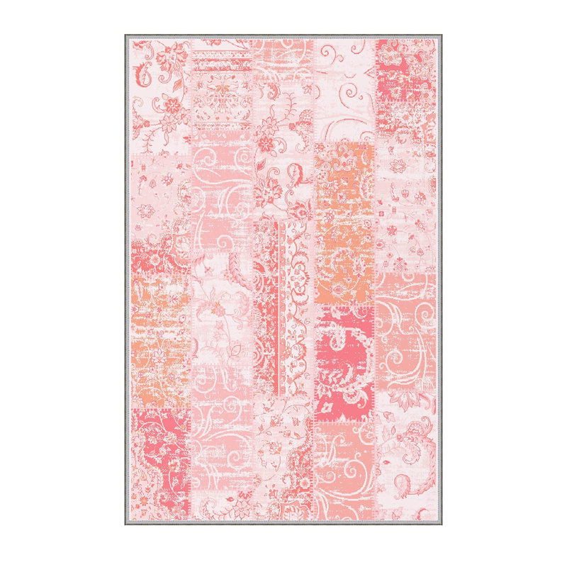 Elegant 3D Printed Area Rug, 4.6 x 7.2 ft | 1% Polyester, .31 in Pile Height, Antibacterial | Non-Slip PVC Felt Dot Underside, Machine Washable, Perfect for Living Room or Bedroom, Durable & Stylish Design