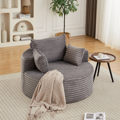 Canapé simple 50L en velours côtelé éponge, sans assemblage requis, fauteuil moderne moelleux pour salon, chambre à coucher, salon et salle de projection
