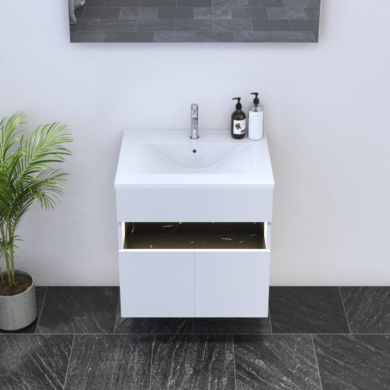 Meuble-lavabo simple avec comptoir 23,6 po Lieke