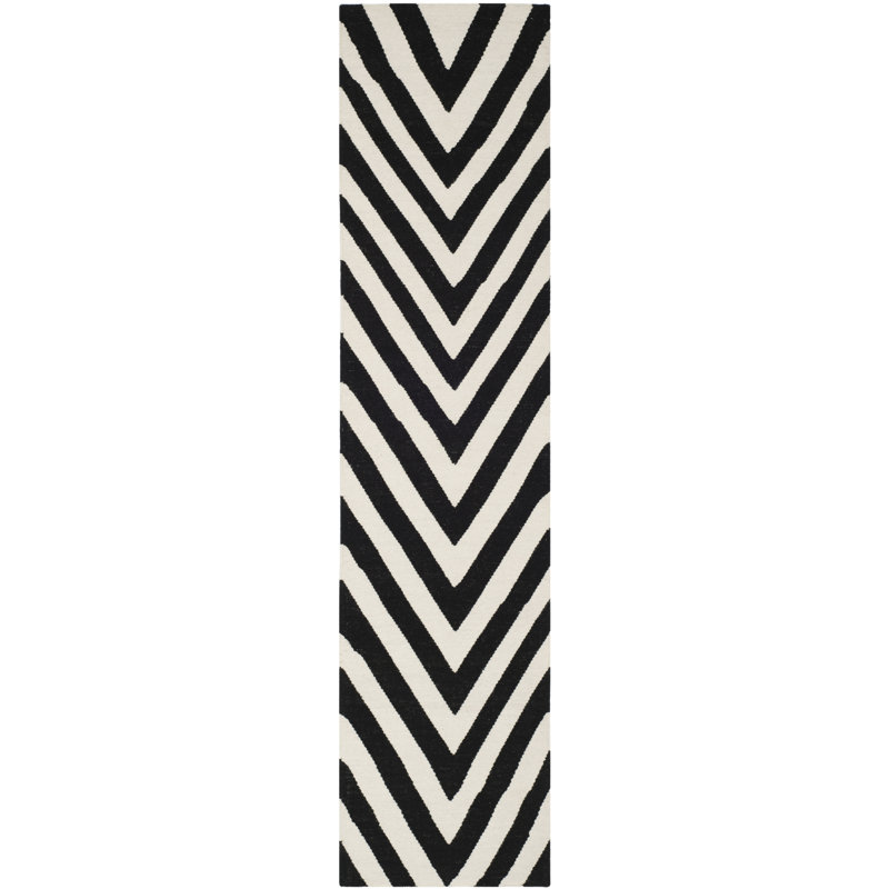 Mcnair Chevron Wool Hand Woven Area Rug, Runner 76 x 183 cm