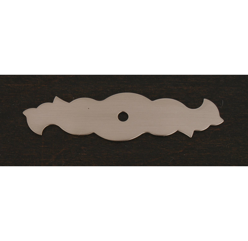 Contre-plaque à bouton simple BP Series Curvy, Nickel satiné