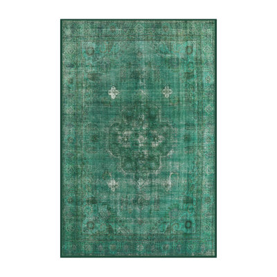 Tapis vert de style oriental