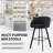 Swivel Upholstered Counter & Bar Stools with Back and Arms for Kitchen Island-1885674166-1885674164-1905999976