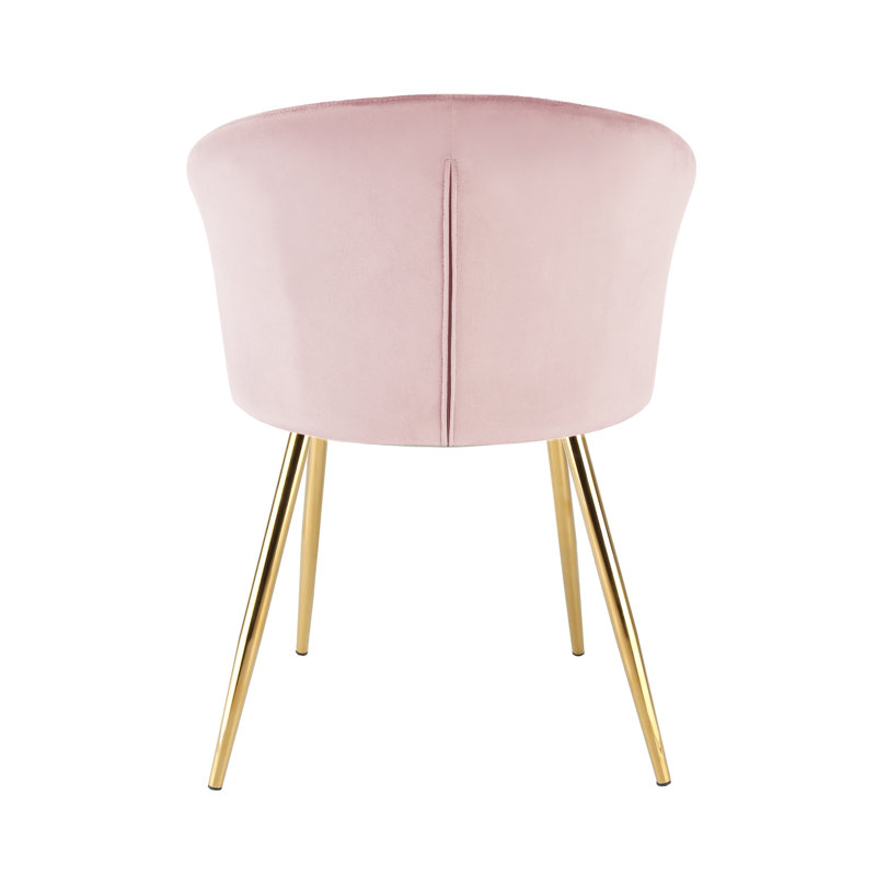 Polster 49cm H Velvet Upholstered Armchair, Pink