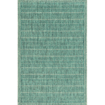 Tapis intérieur / extérieur bleu sarcelle Shona