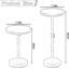 Adjustable Height Round Side Table For Small Spaces - Compact Drink Table With Sturdy Pedestal Base For Living Room, Bedroom, Or Office