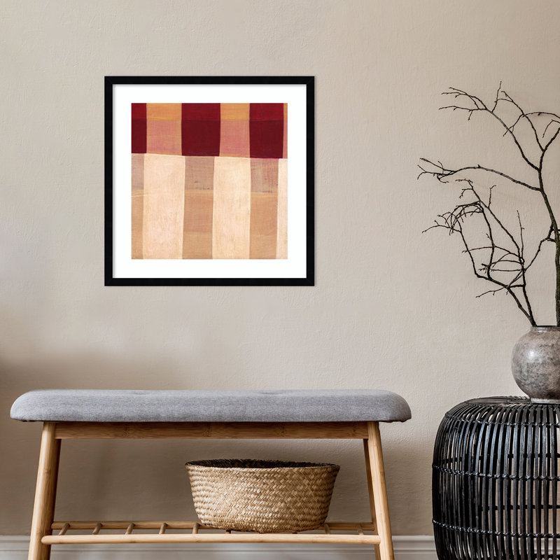 Akara Broken Stripes 1 par Laura Nugent, reproduction d'art encadrée, Noir, H 21 po x l 21 po x P 1 po