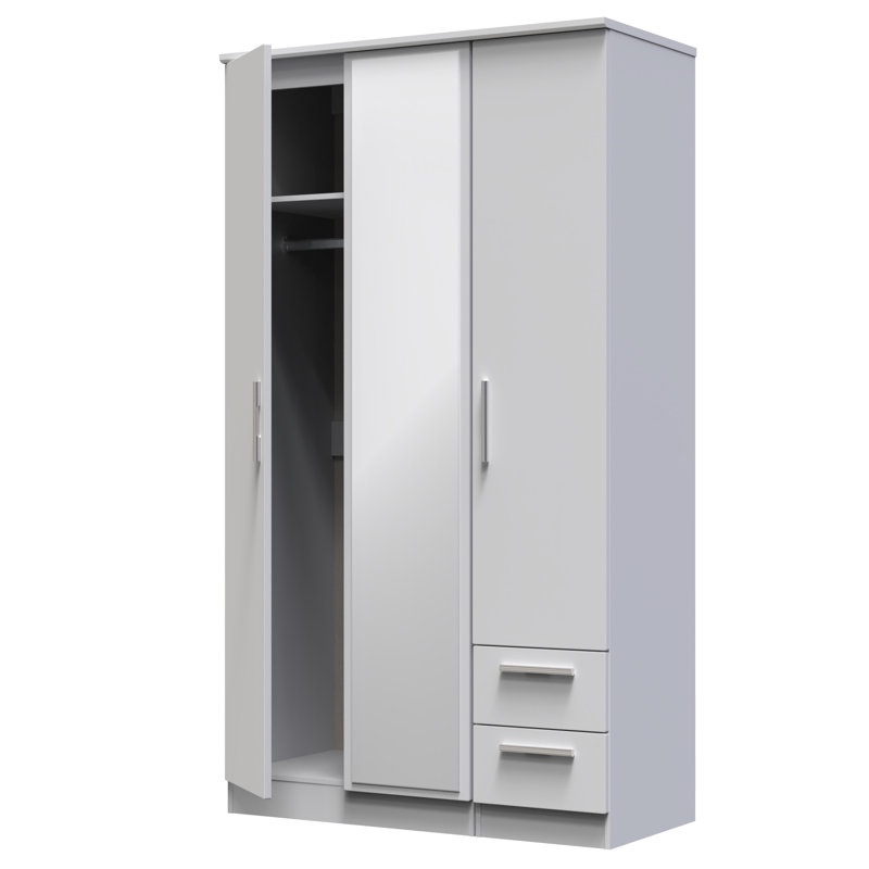 Borgeson Manufactured Wood Wardrobe, Grey Matt