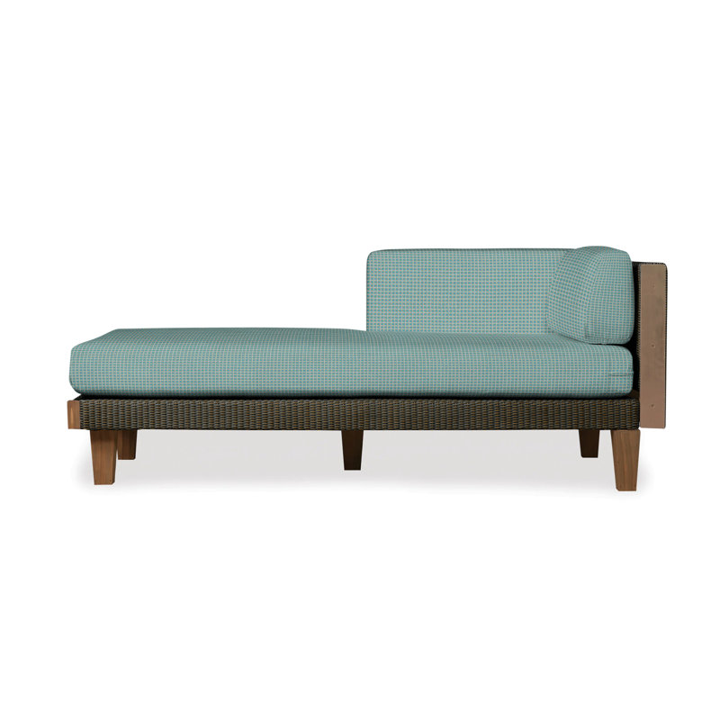 Catalina Outdoor Teak Chaise Lounge, Fife Aruba, Fawn