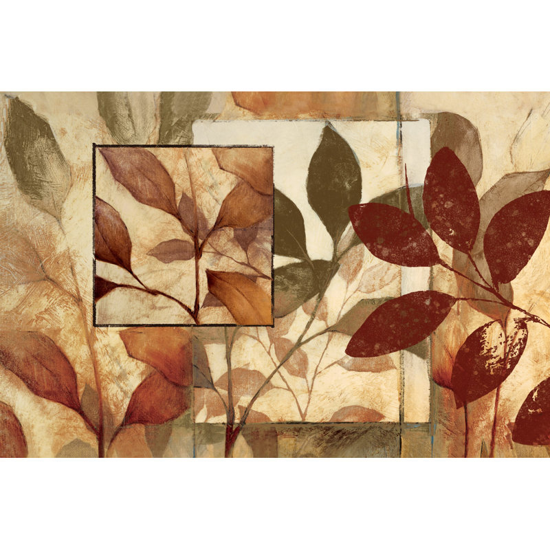 Traditional Standard Spicy Leaves Horizontal 1 Piece Wrapped Canvas Wall Art, 30cm H x 46cm W