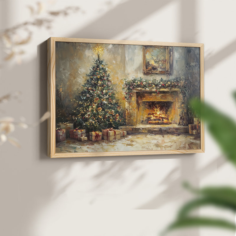 Chirstmas Art-CCCVII -Framed Print - Restickable, H 8 po x l 10 po, Naturel