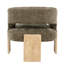 Chaise d'appoint Tess en beige Manchester moderne sur bois massif-604837523