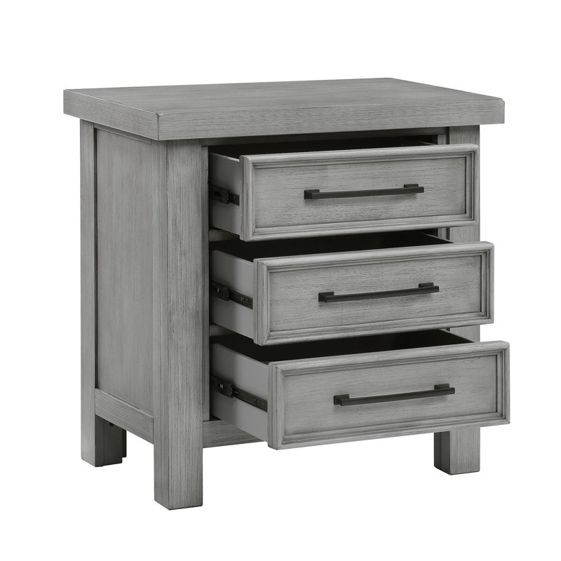 Armoire de chevet transitionnelle 3 pièces